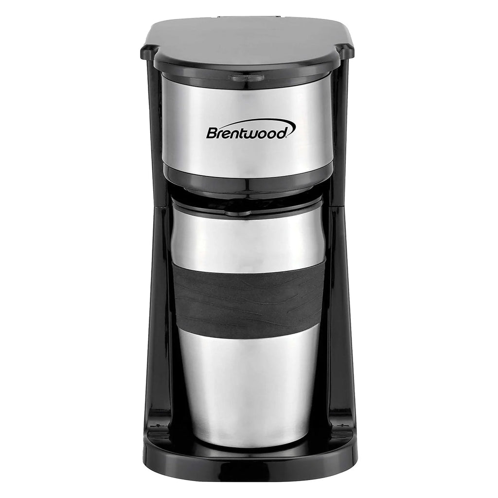 Portable Single-Serve Coffee Brewer with 14 oz Travel Mug L446