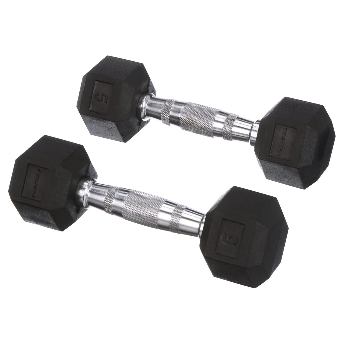 5 lb Rubber Hex Dumbbells T690