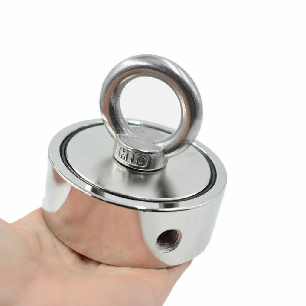 1300 Lbs Pull Force Neodymium Fishing Magnet Kit with Rope and Carabiner L1073