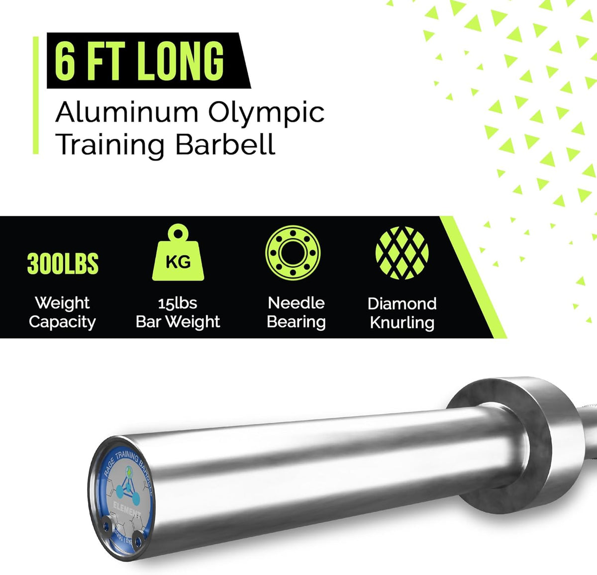 6FT 15 Pound 300 LBS Capacity Barbell M518098
