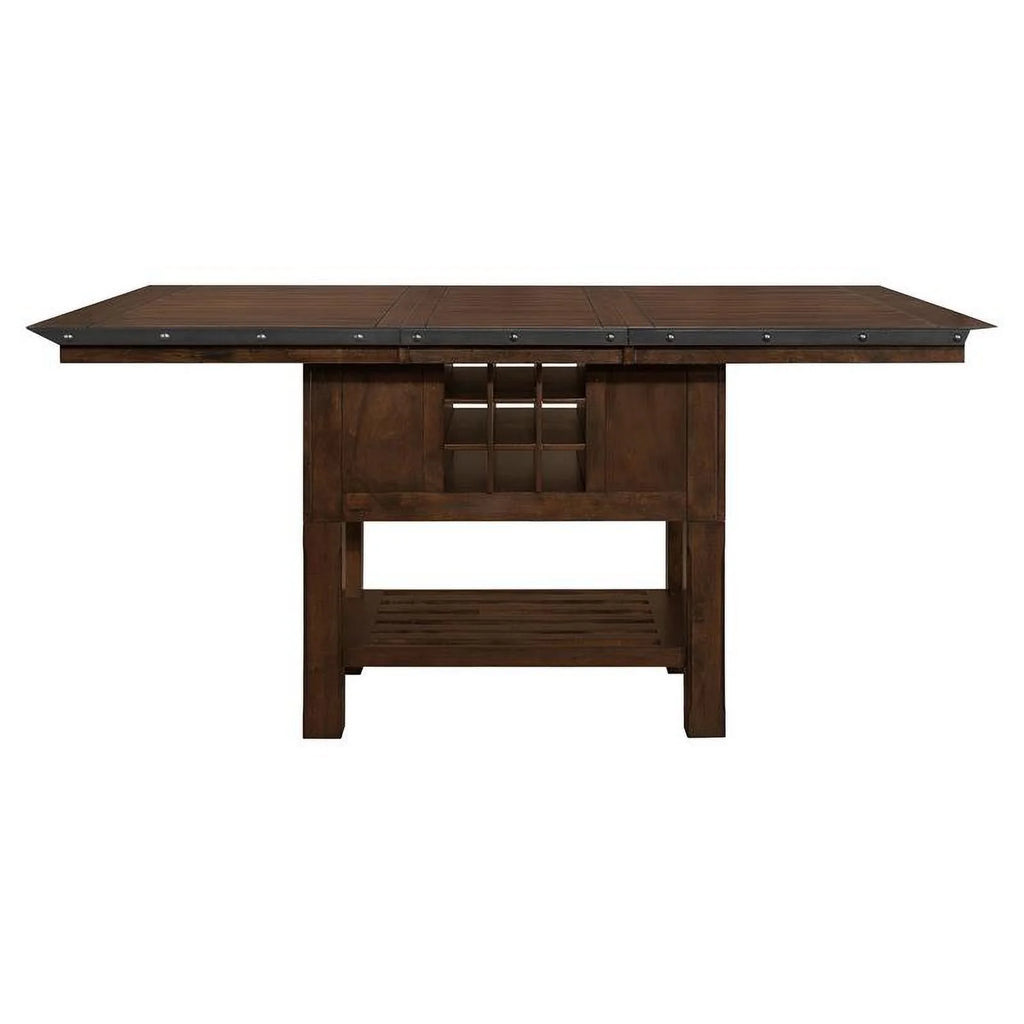 Wood Counter Height Dining Room Table in Dark Brown I839879