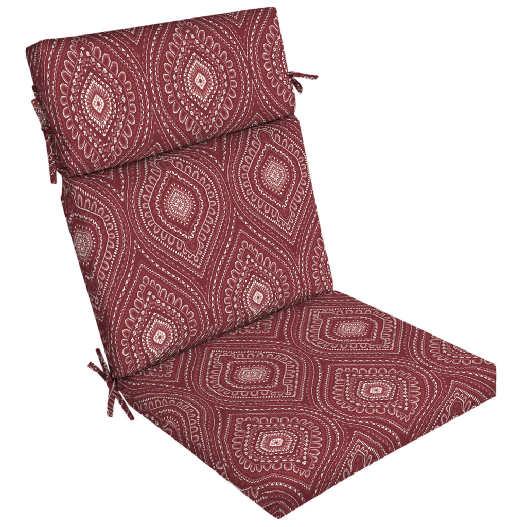 Red Medallion Outdoor Chair Cushion C861