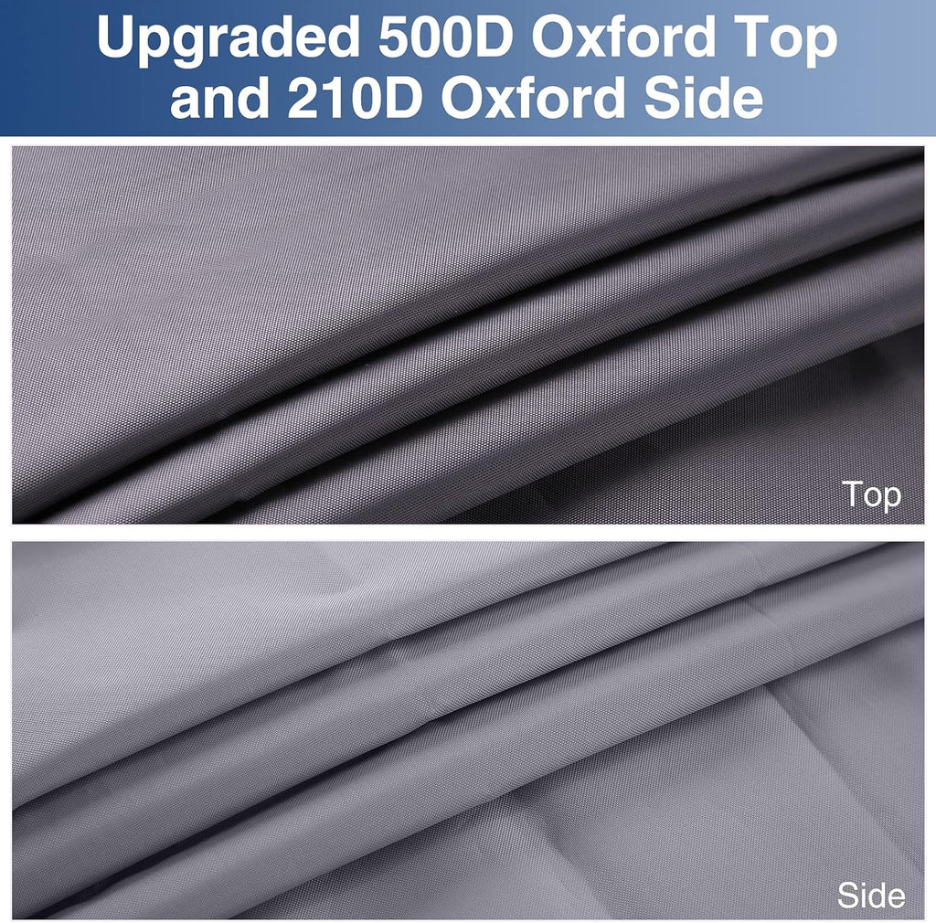 Upgraded Waterproof 500D Travel Trailer Cover with 4 Tire Covers, Tongue Jack Cover R5499