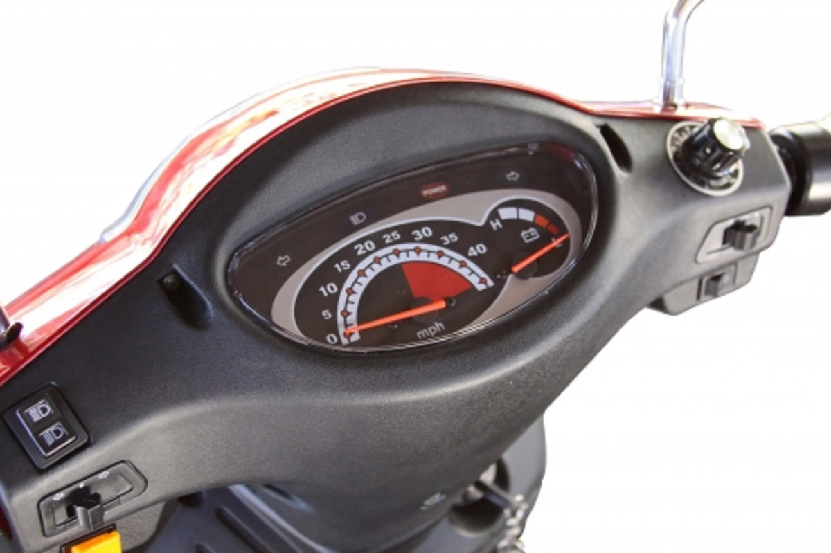 3 Wheeled Wide Body Mobility Scooter with Anti Theft Alarm, Red J576221