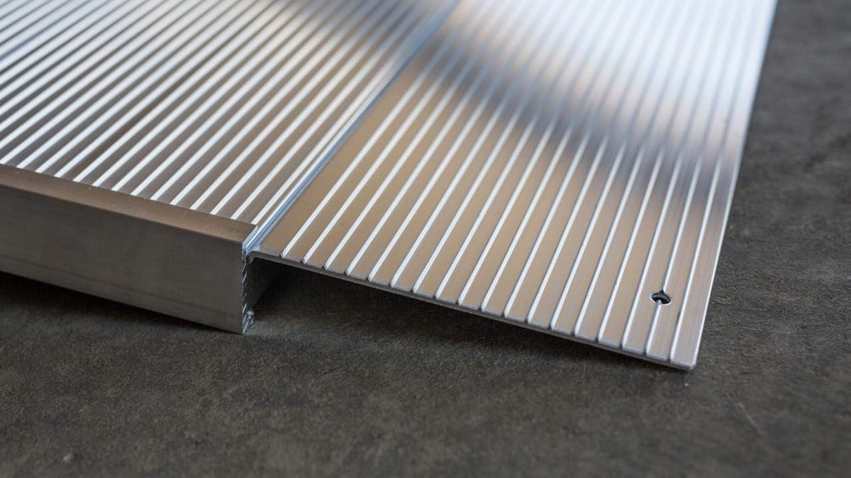 Aluminum Threshold Ramp with Adjustable Height, 12" L x 36" W, Pack of 2 F2524