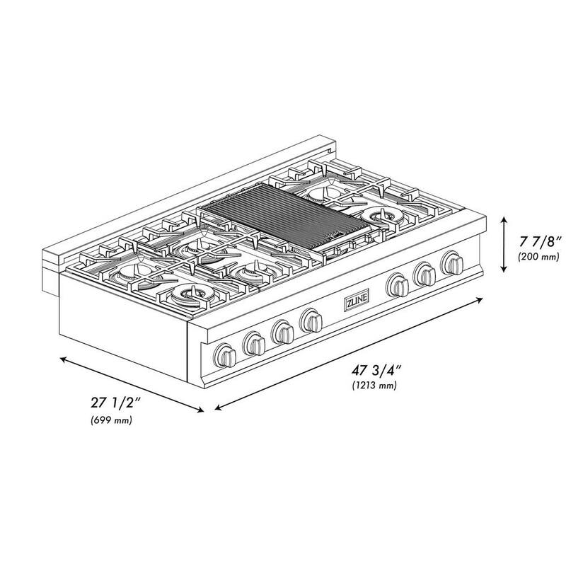 48 in. 7 Burner Gas Cooktop A7009