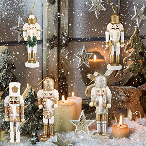 10 Pcs Wooden Nutcracker Ornaments 5 Inch W655034