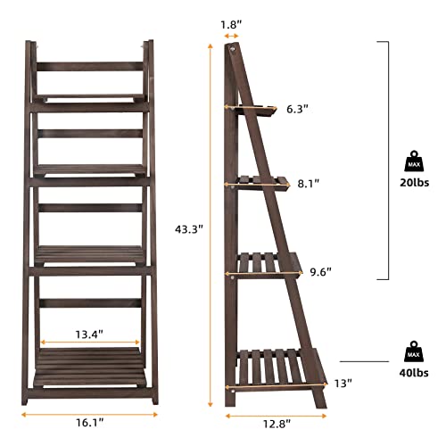 4 Tier Wooden Plant Stand Z31669