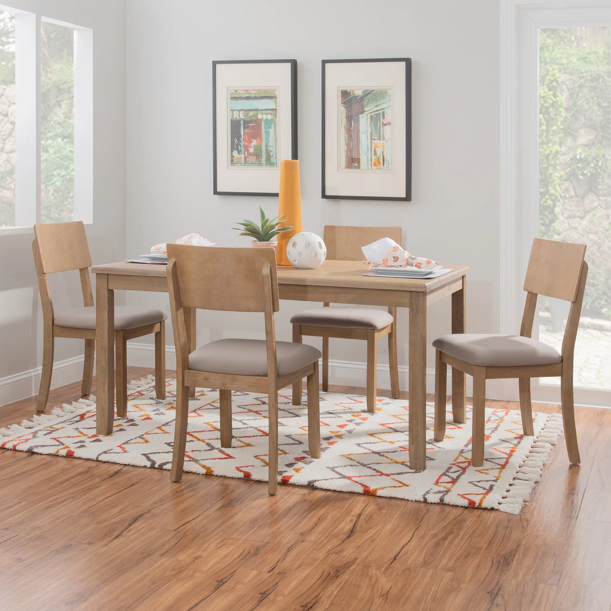 Gray Wash Upholstered Dining Chair Set of 2 K638313