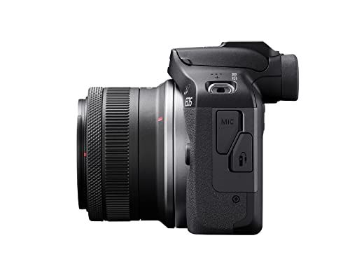 Black Mirrorless Camera with RF-S18-45mm Lens Kit, 24.1 Megapixel, 4K Video C374434