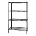 Black Wire Shelving 4-Shelf Starter Unit G996392