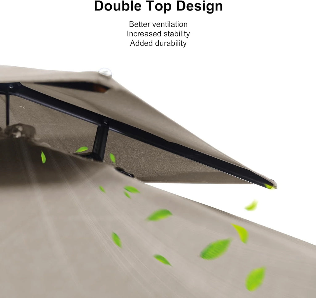 9' X 12' Olefin Cantilever Patio Umbrella M280522