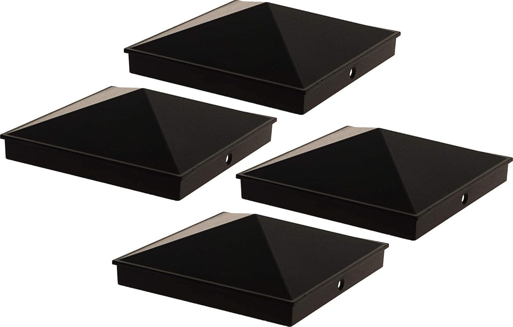 Black 12 Pack Aluminum Pyramid Post Cap Cover H22513