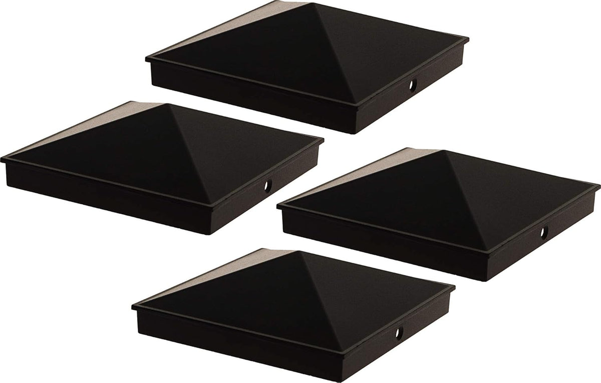 Black 12 Pack Aluminum Pyramid Post Cap Cover H22513