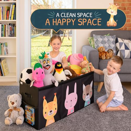 Extra Large Collapsible Toy Storage Organizer with Lid and Dividers O694