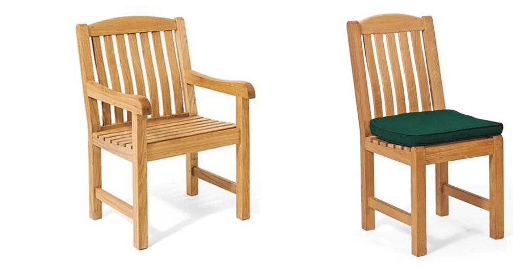 Grade-A Teak 7 Pc Dining Set with 72" Round Table and 6 Chairs N965451