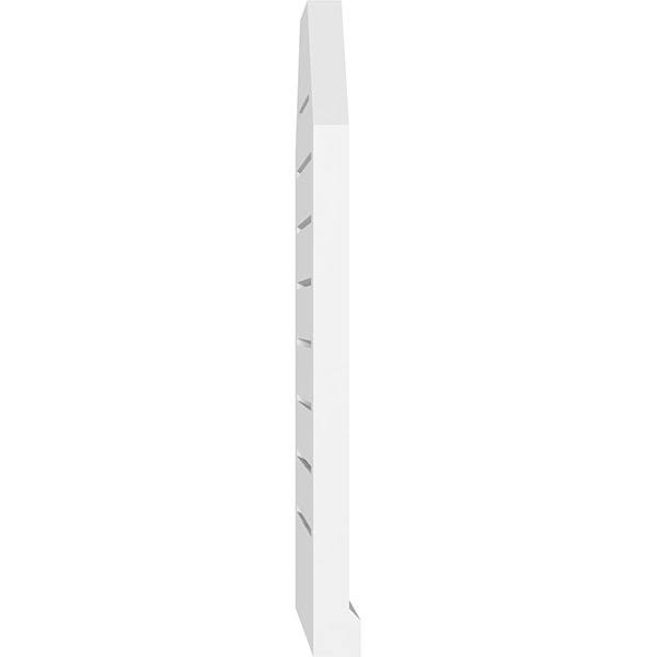 30x22W x 40x22H Octagonal Top Surface Mount PVC Gable Vent with Brickmoul J49800