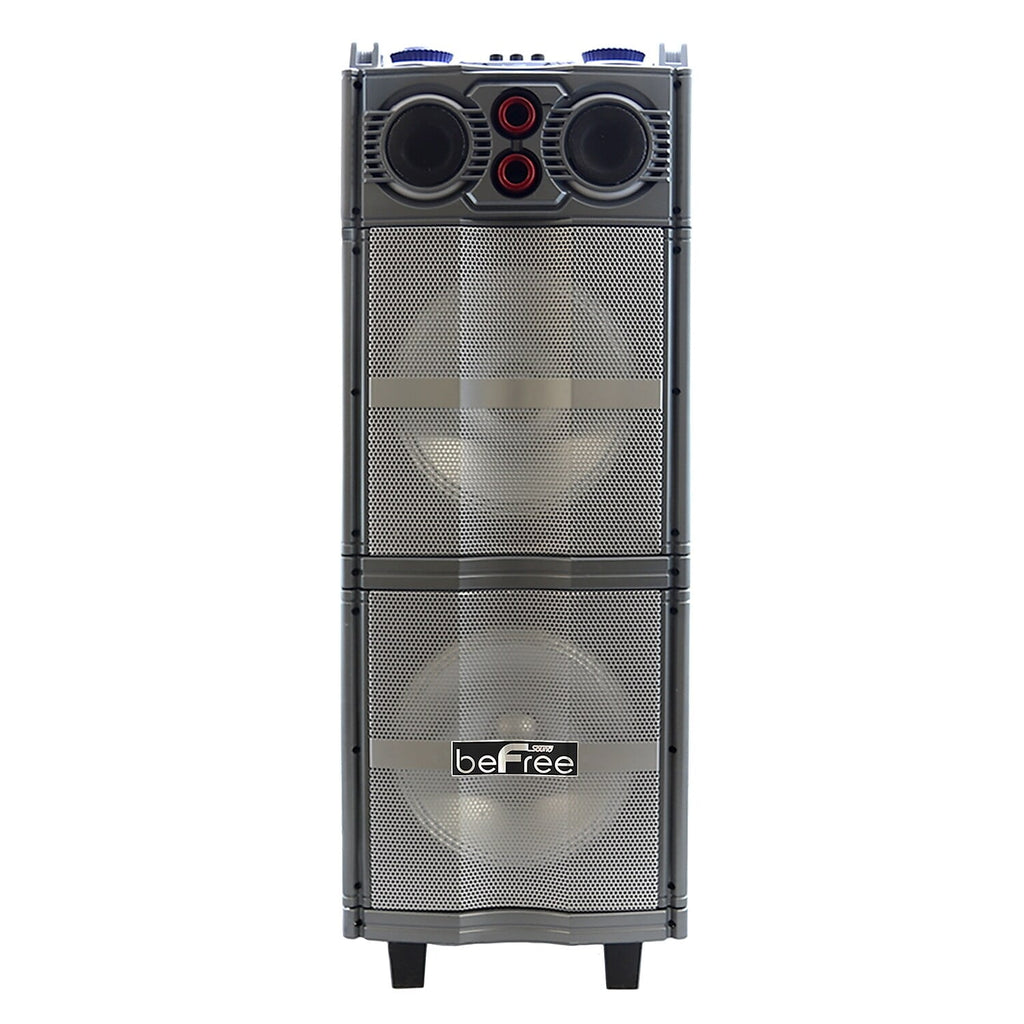 Double 10" Bluetooth Portable Party Speaker with Reactive Lights M163210