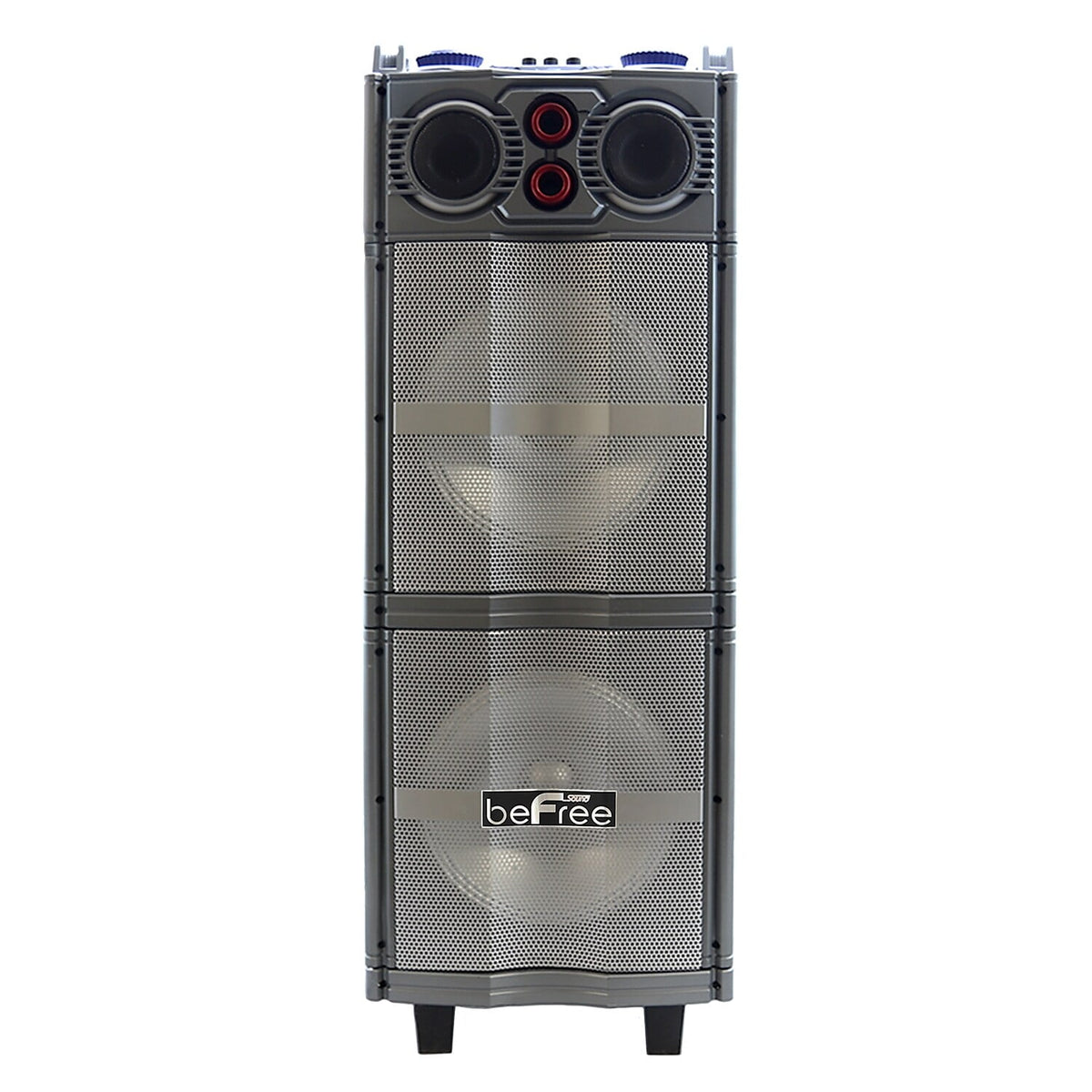 Double 10" Bluetooth Portable Party Speaker with Reactive Lights M163210