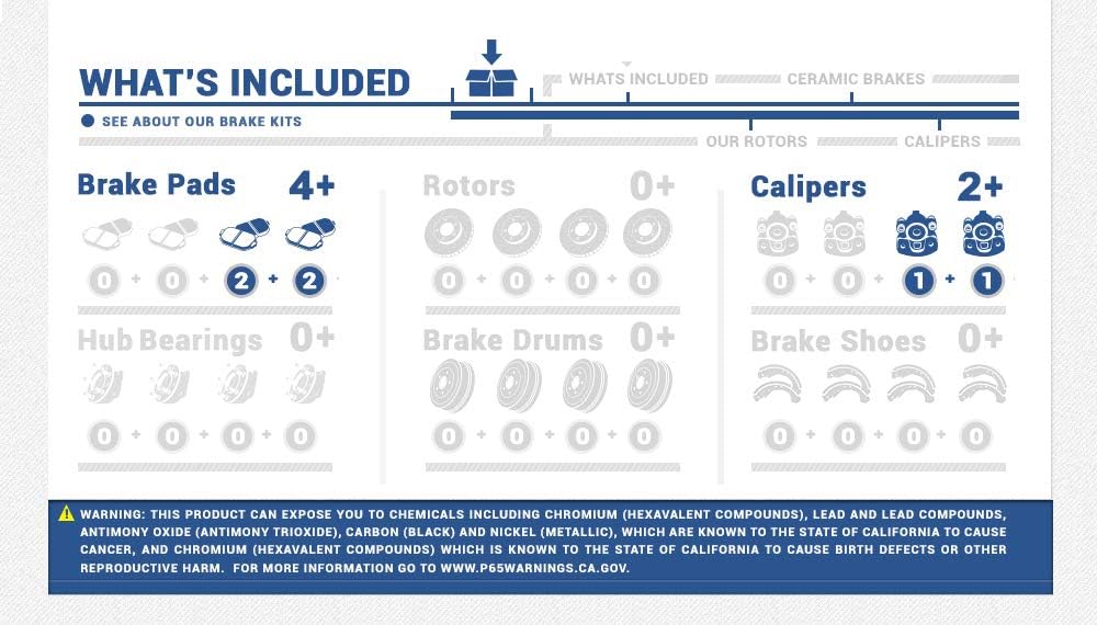 Rear Loaded Caliper Assembly Set with Ceramic Brake Pads S768176
