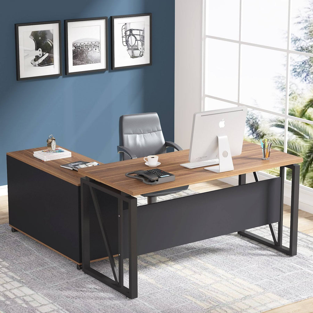 Brown 2 Drawer Letter Size Mobile File Cabinet T7723
