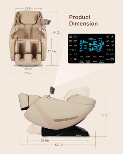 Beige Full Body Zero Gravity Shiatsu Massage Chair K667023