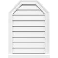 30x22W x 40x22H Octagonal Top Surface Mount PVC Gable Vent with Brickmoul J49800