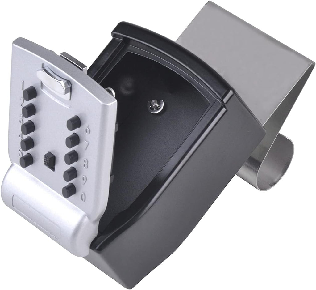 Car Window Lockbox with Protective Rubber Cover, Holds 1-5 Keys L376198