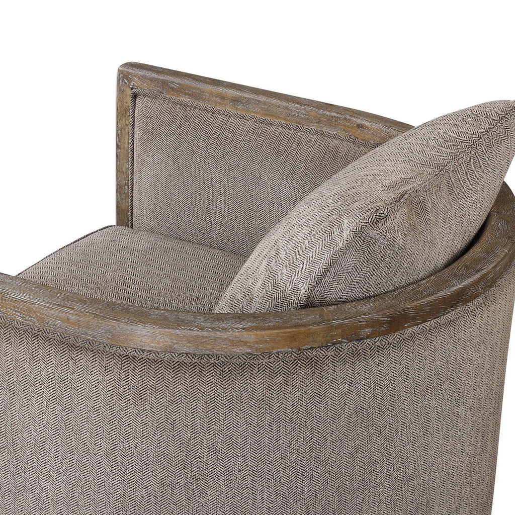 Gray Chenille Accent Chair S428891