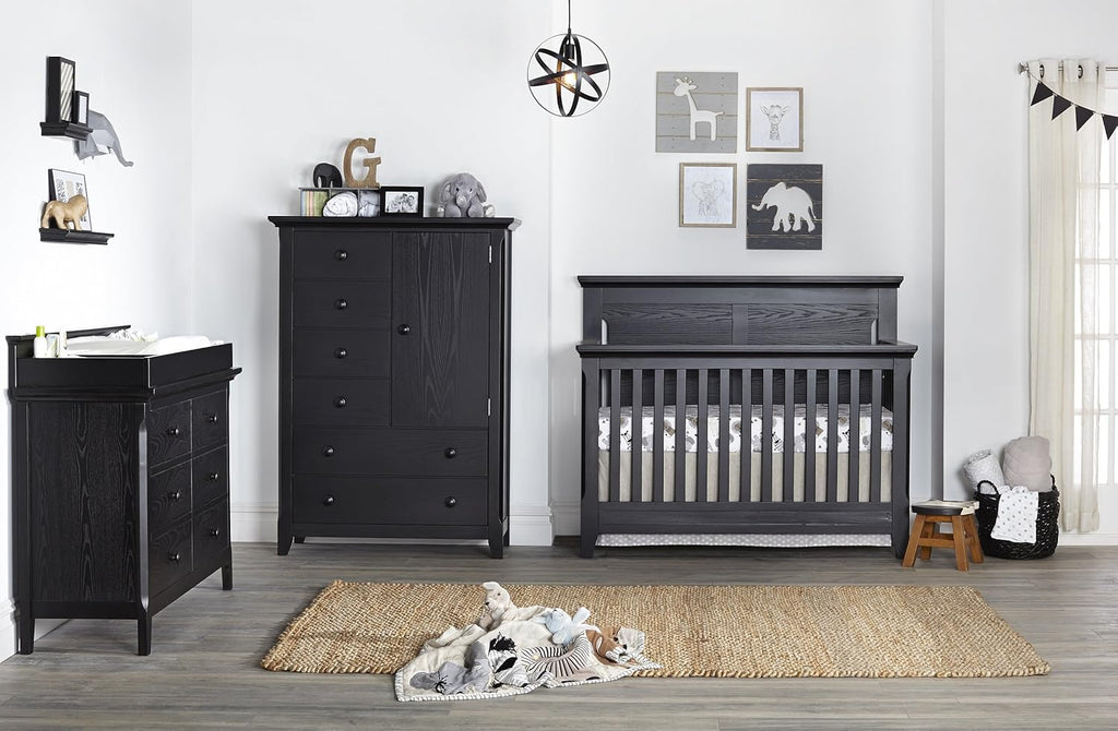 4 in 1 Convertible Crib in Classic Heritage Black Finish F446