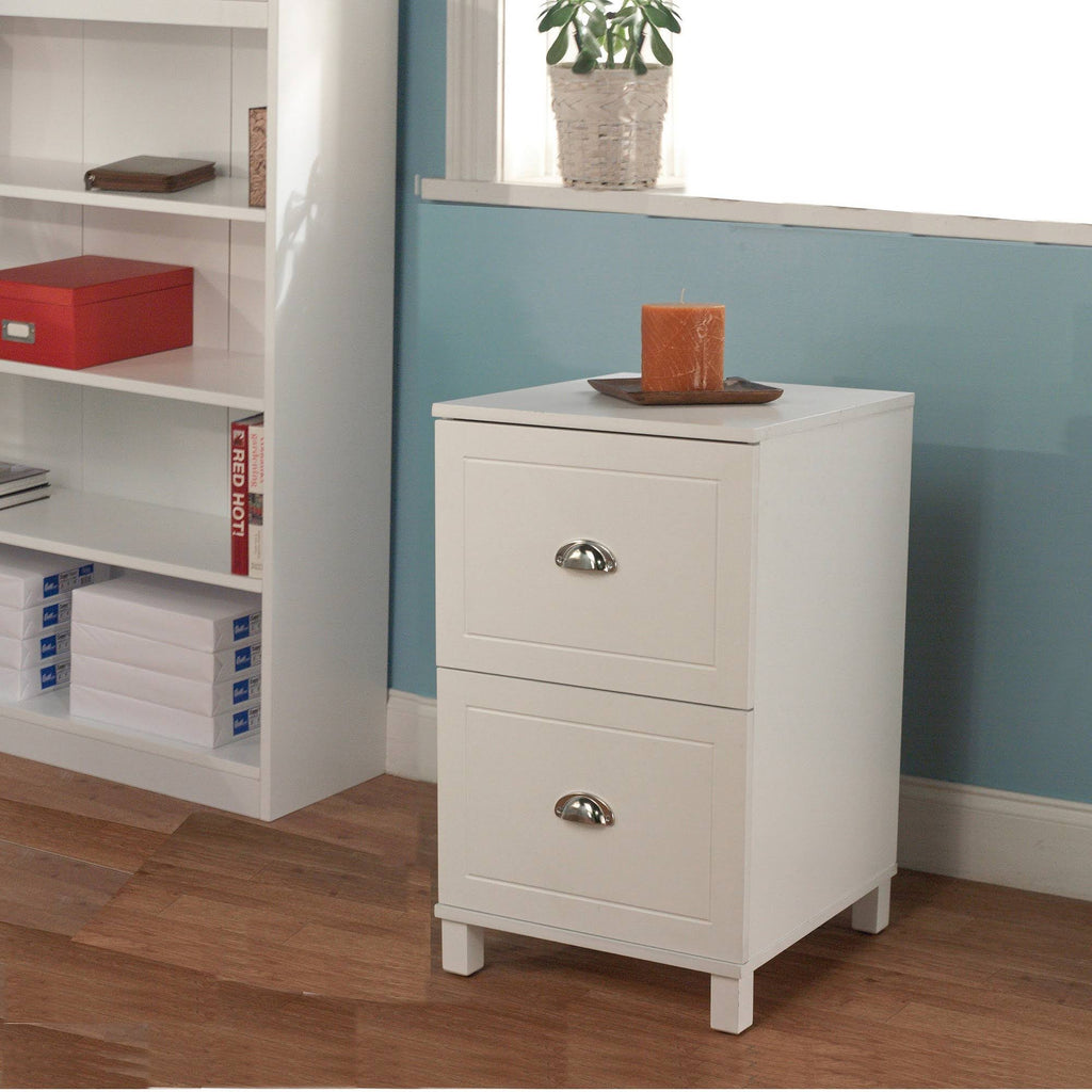 Antique White Two Drawer Filing Cabinet S111