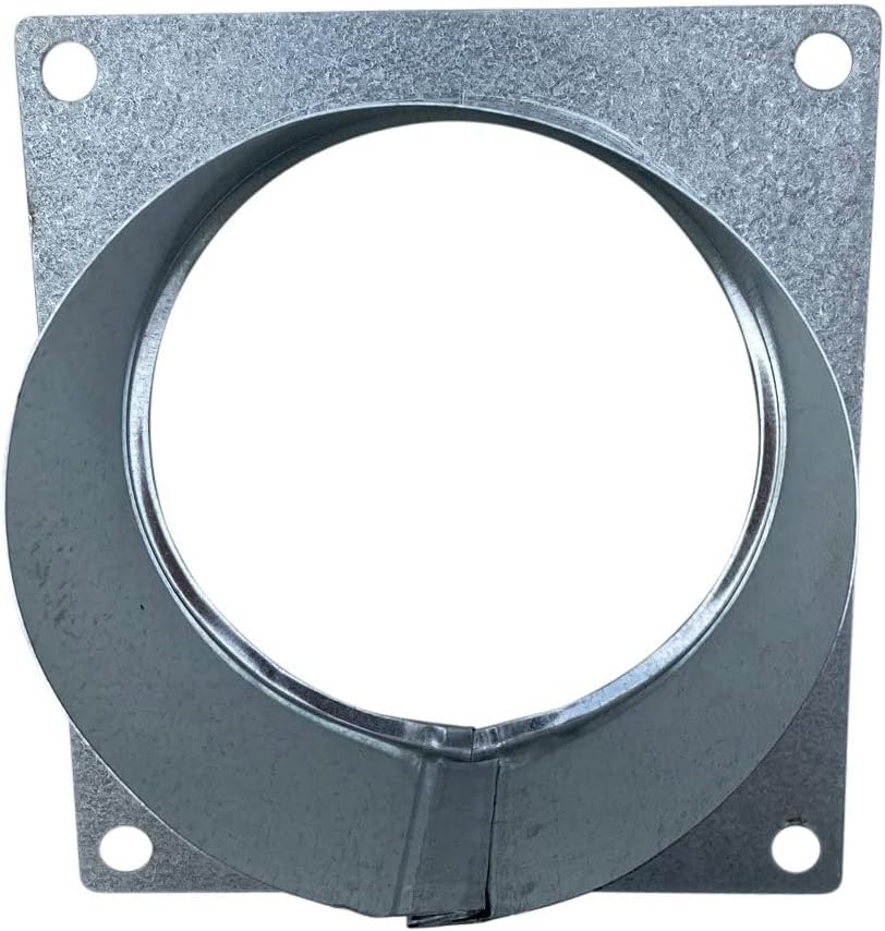 Metal Dryer Vent Wall Plate Duct Connector for 4 inch Round Ducting U194587