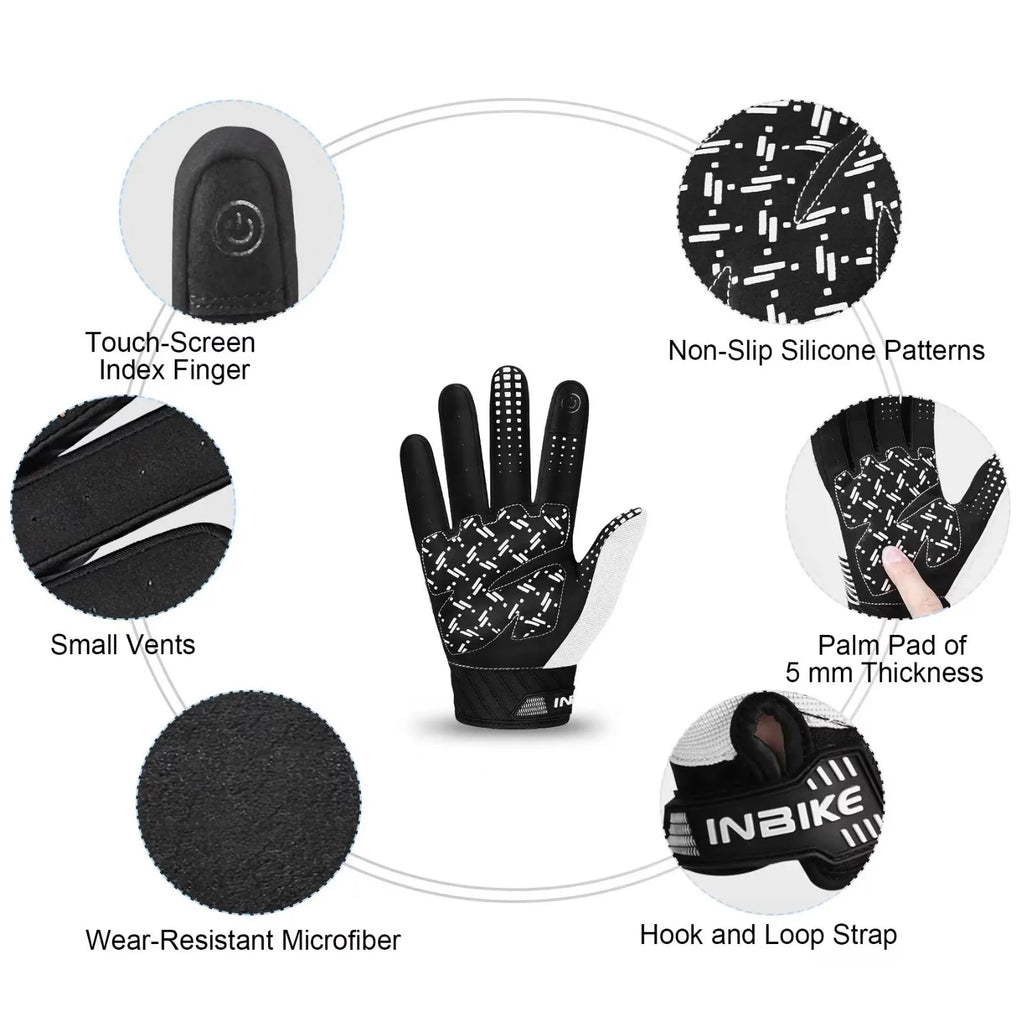Cycling Gloves with 5MM Non-Slip Palm Pad W867298