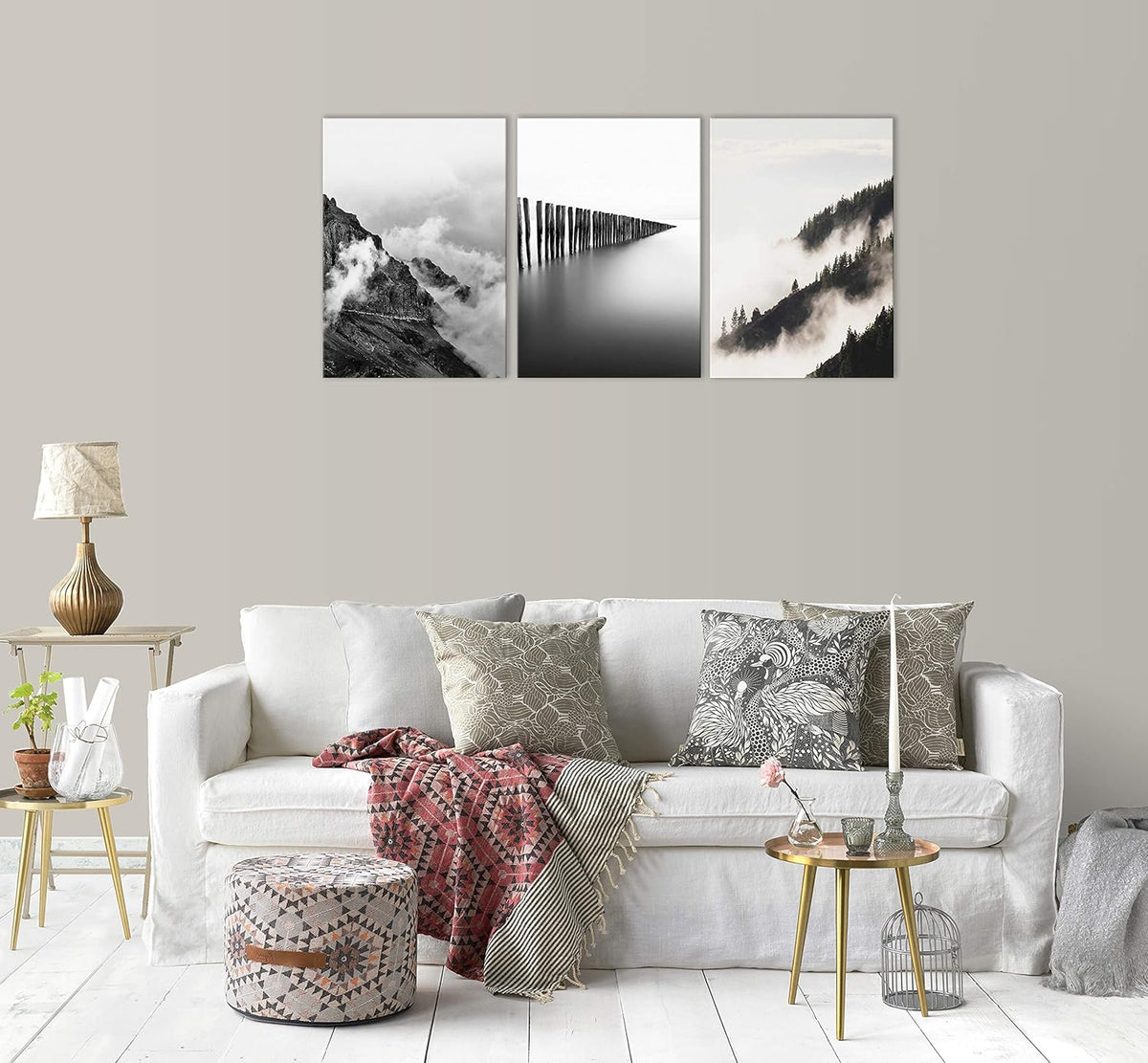 Black and White Canvas Wall Art D89021