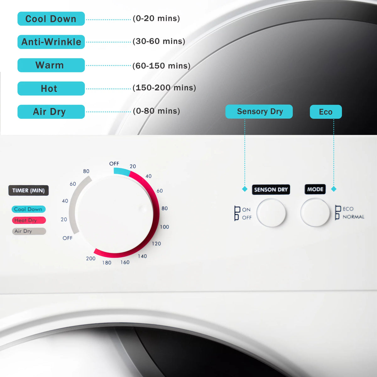 Portable Electric Clothes Dryer, 6.6 LBS, Stainless Steel P847863