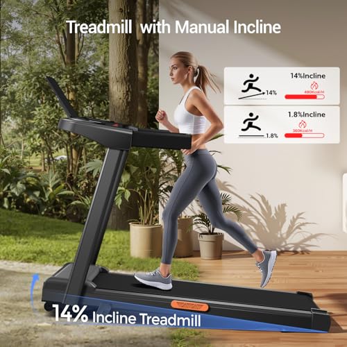 3-in-1 Foldable Treadmill with 14% Incline, 300 Lbs Weight Capacity U650