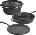 Pre-Seasoned Cast Iron 5-Piece Cookware Set L396