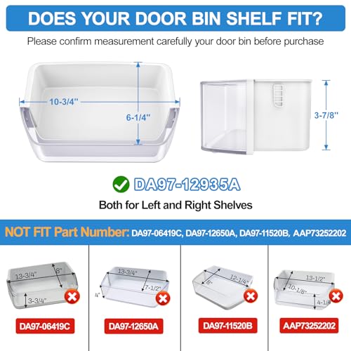 Door Bin Compatible with Samsung Refrigerator Door Shelf D252897