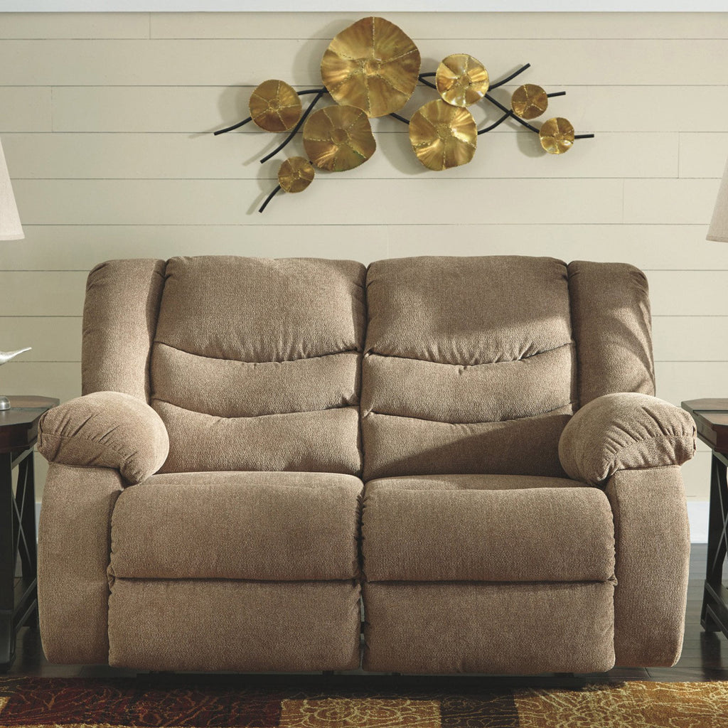 Mocha Reclining Loveseat V48475