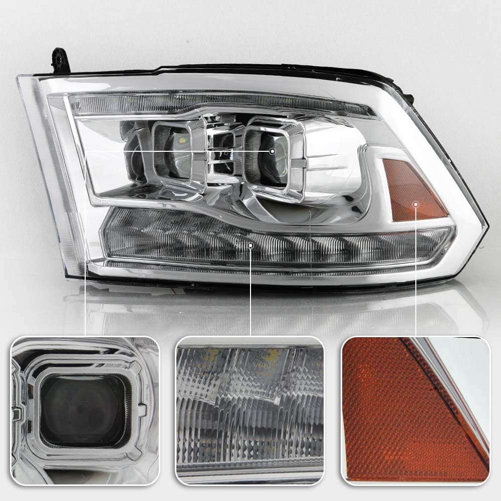 Chrome Housing LED Projector Headlights Assembly T20054