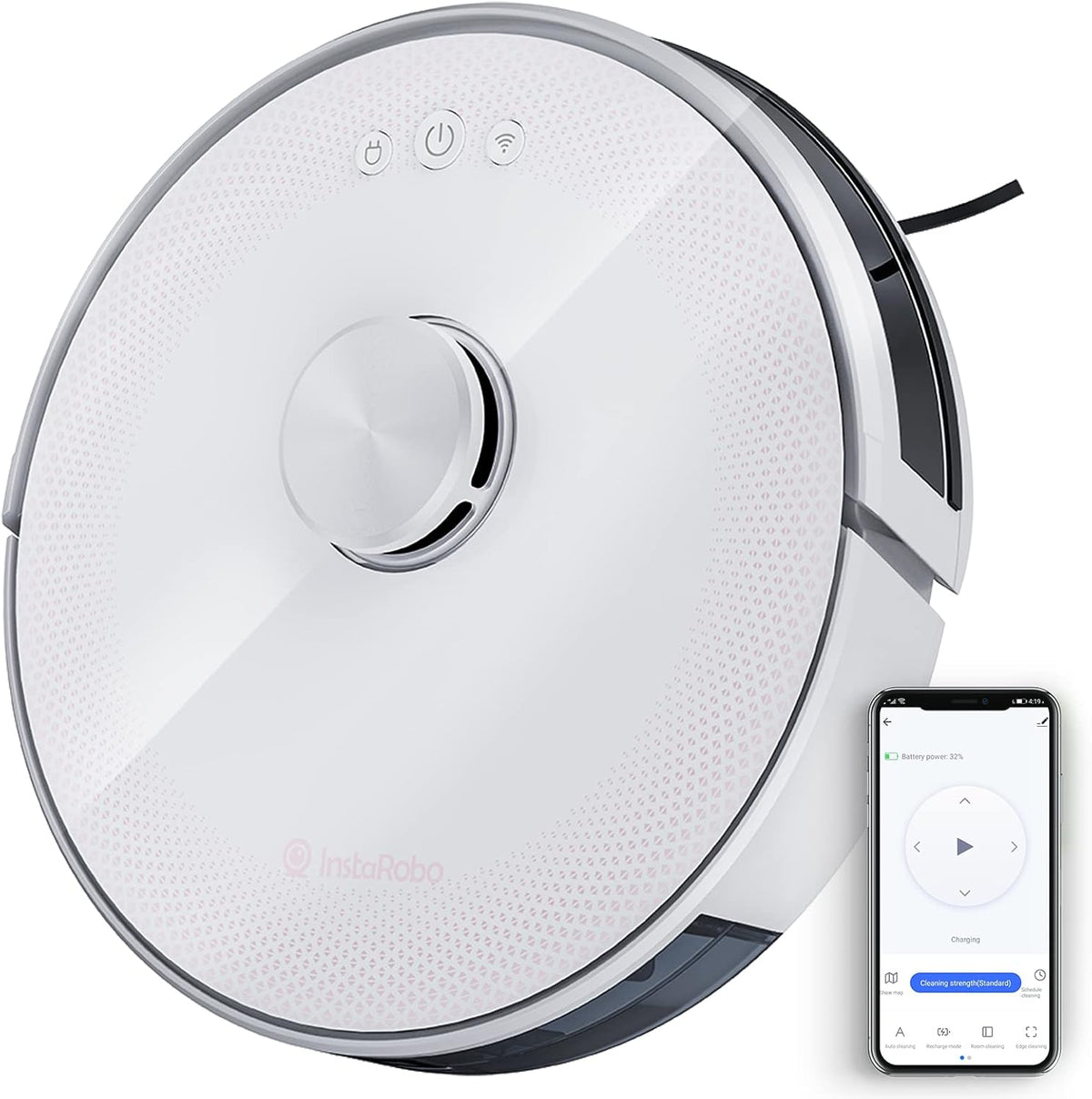White Robot Vacuum Cleaner Q706907