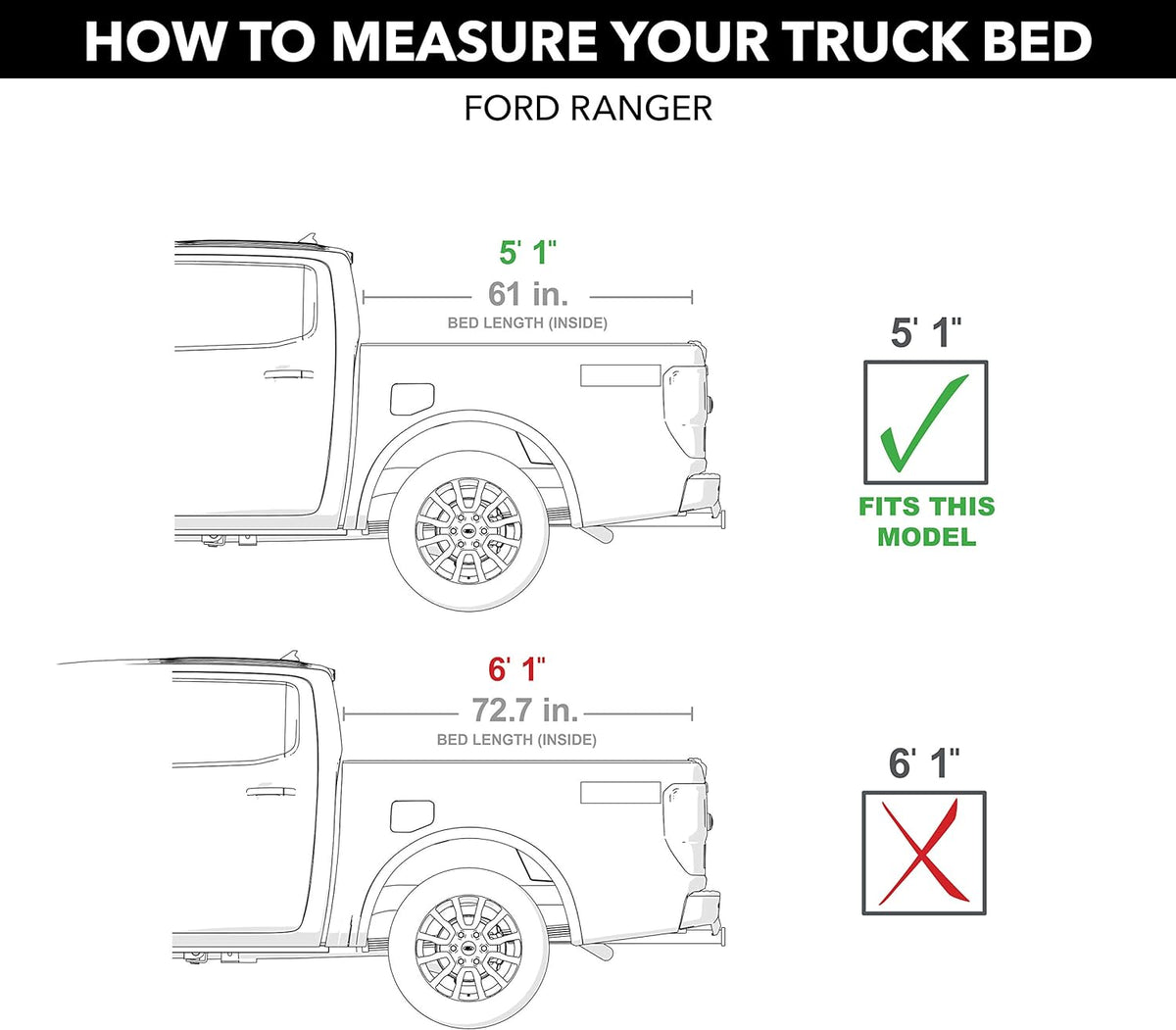 Hard Tri-Fold Truck Bed Tonneau Cover T273