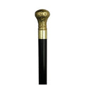 Brass Knob Black Shaft Walking Cane Y680