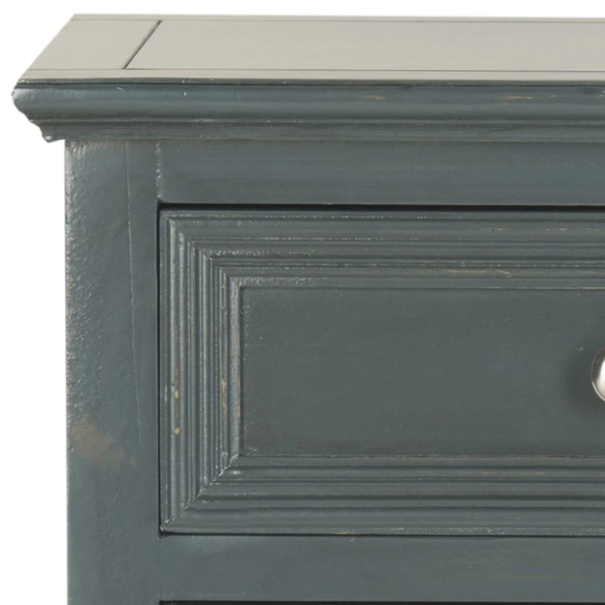 Steel Teal Nightstand with Storage Drawer and Cabinet N41965