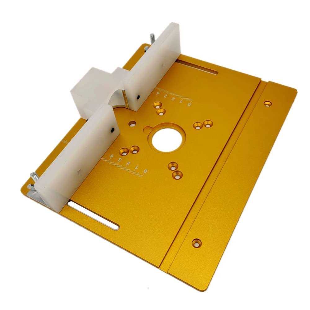 Aluminum Router Table Insert Plate with Miter Gauge J634139
