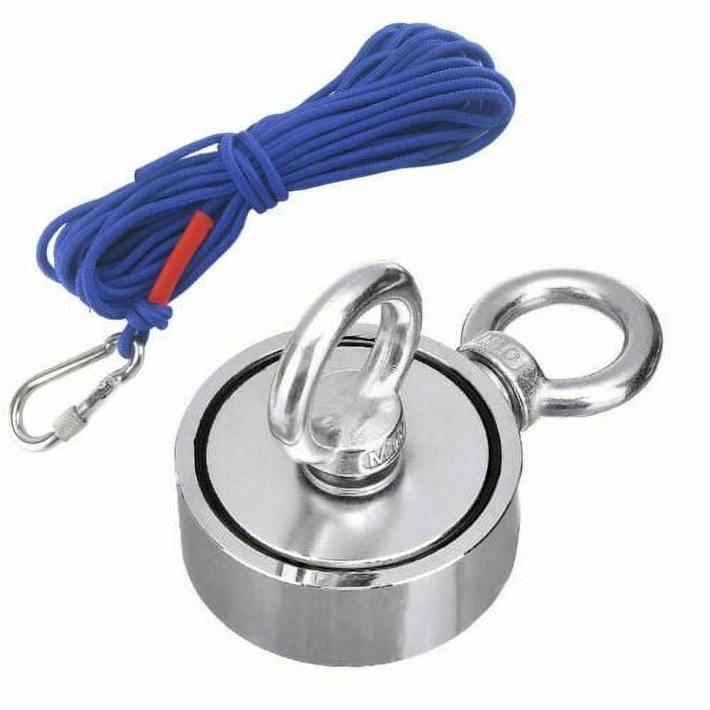1300 Lbs Pull Force Neodymium Fishing Magnet Kit with Rope and Carabiner L1073
