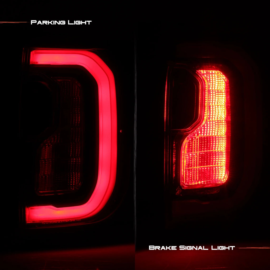 Full LED Chrome Tail Light Pair J2210