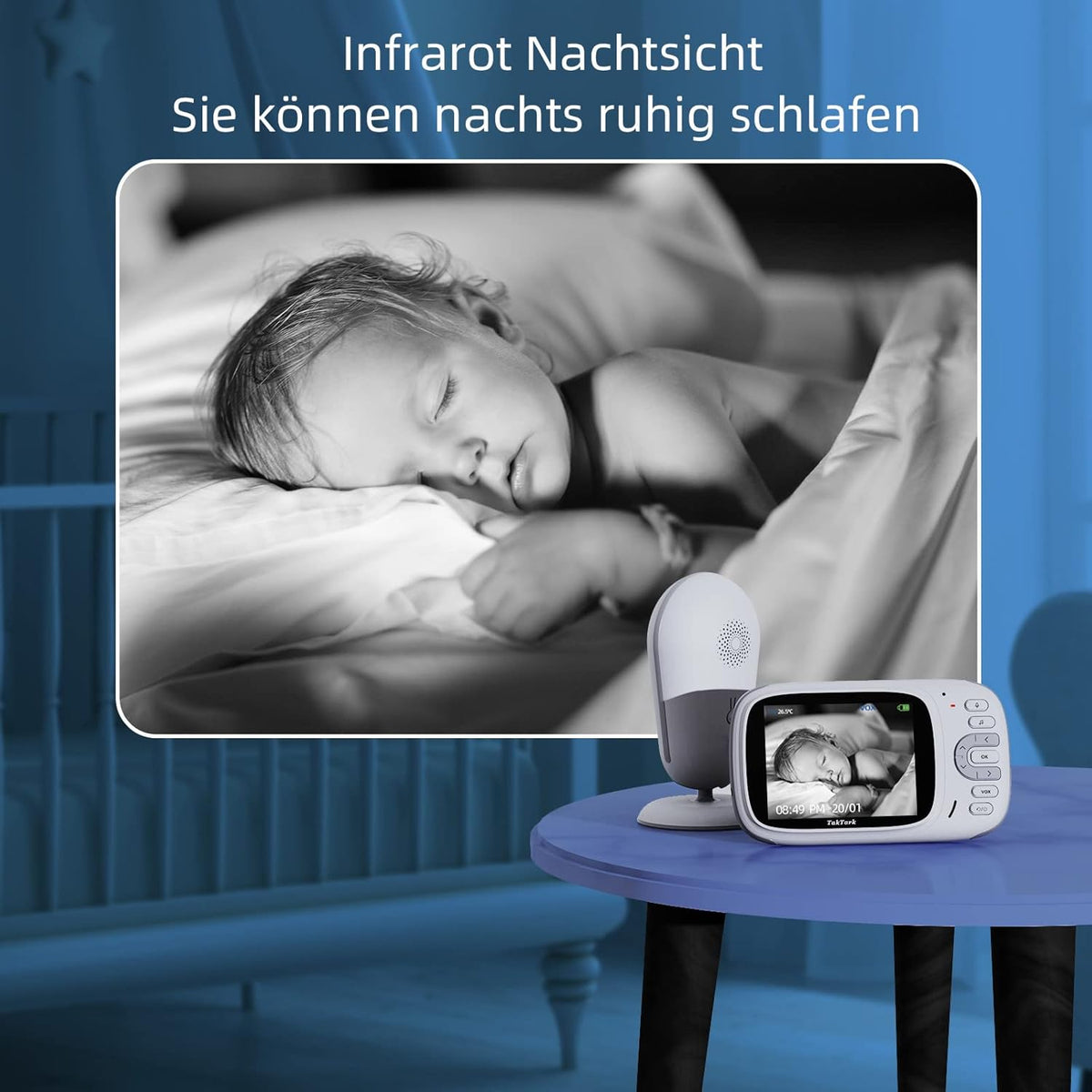 Baby Monitor with Camera and Audio, No WiFi, Night Vision U9139