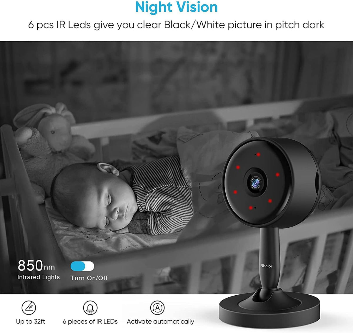1080P HD Indoor Security Camera with Motion Detection, 2-Way Audio, Night Vision K275011