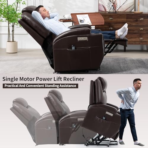 Black Power Lift Recliner Chair with Heat and Massage O349
